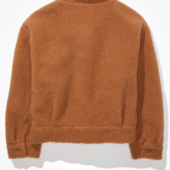 AE Cropped Sherpa Shacket NWOT - Picture 5 of 9